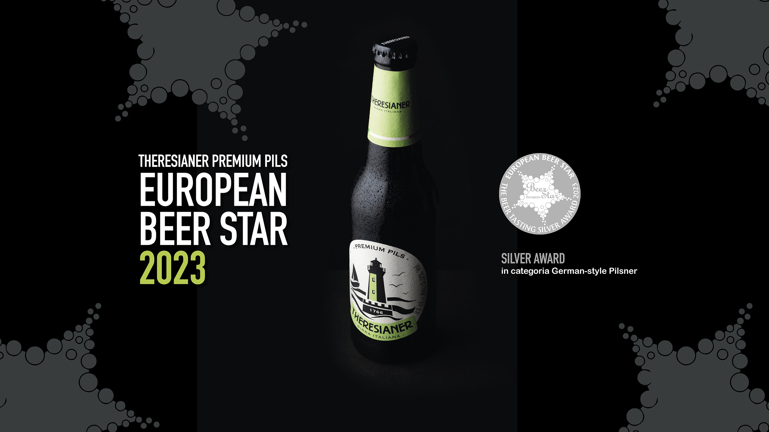 Theresianer auf dem Siegerpodest beim European Beer Star 2023 Premium Pils sichert sich die Silbermedaille